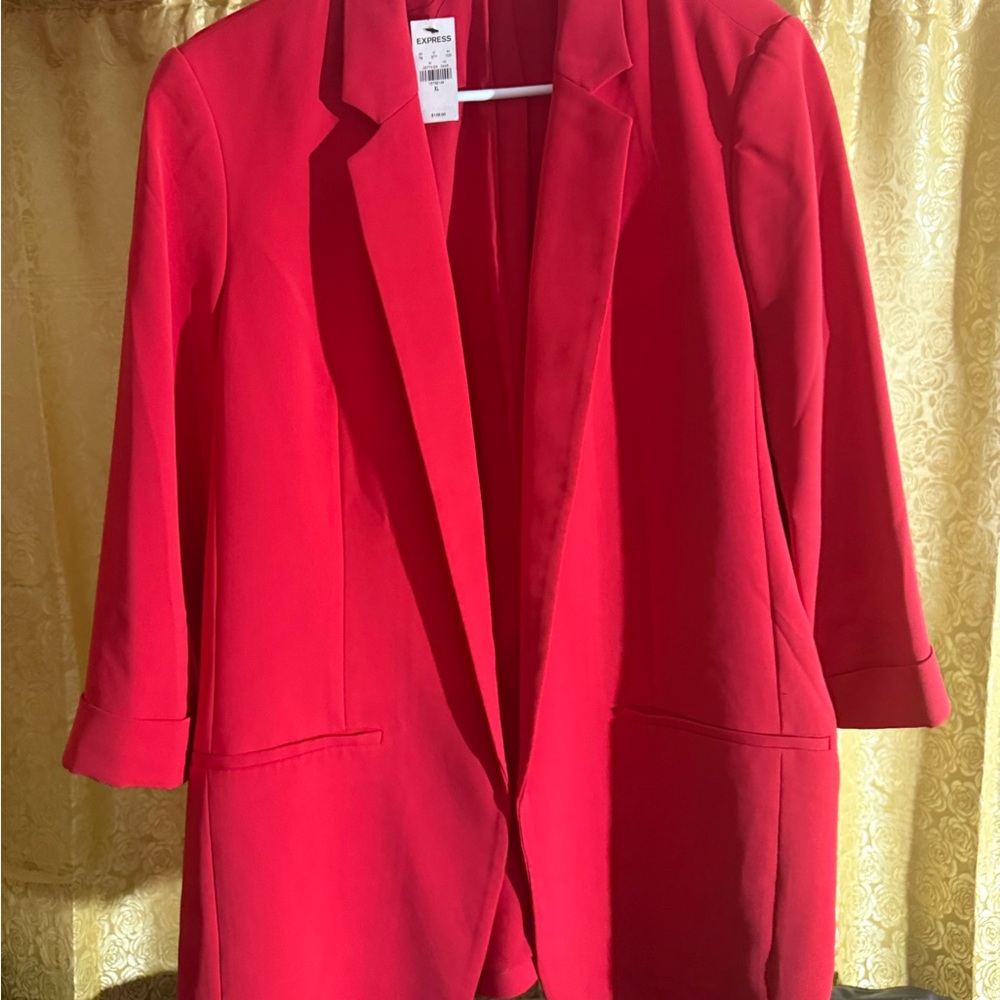 Express Vibrant Red Women's Blazer